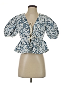 Main Strip Short Sleeve Blouse