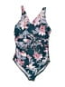 Pink Blush Floral Teal Green One Piece Swimsuit Size Med Maternity - photo 1