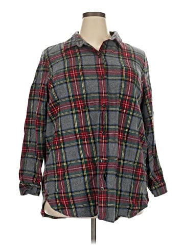 L.L.Bean 3/4 Sleeve Button-Down Shirt (view 1)