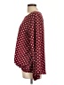 Chenault Polka Dots Burgundy Long Sleeve Blouse Size L - photo 5