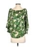 Rosette 100% Polyester Green 3/4 Sleeve Blouse Size S - photo 1