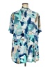 N Touch Blue Short Sleeve Blouse Size 2X - photo 2