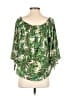 Rosette 100% Polyester Green 3/4 Sleeve Blouse Size S - photo 2