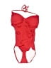 Voda Swim Solid Red One Piece Swimsuit Size L - photo 1