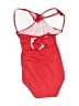 Voda Swim Solid Red One Piece Swimsuit Size L - photo 2