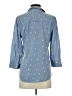 L'Agence 100% Viscose Stars Blue 3/4 Sleeve Button-Down Shirt Size XS (0) - photo 2