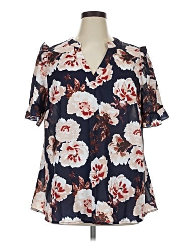 BLOOMCHIC Short Sleeve Blouse (view 1)