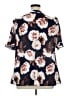 BLOOMCHIC Floral Blue Short Sleeve Blouse Size 14 - 16 - photo 2