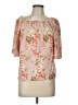 Ann Taylor LOFT Outlet Pink Short Sleeve Blouse Size L (petite) - photo 1
