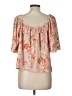 Ann Taylor LOFT Outlet Pink Short Sleeve Blouse Size L (petite) - photo 2