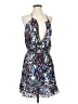 Parker 100% Polyester Print Blue Black Cocktail Dress Size S - photo 1