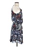 Parker 100% Polyester Print Blue Black Cocktail Dress Size S - photo 4