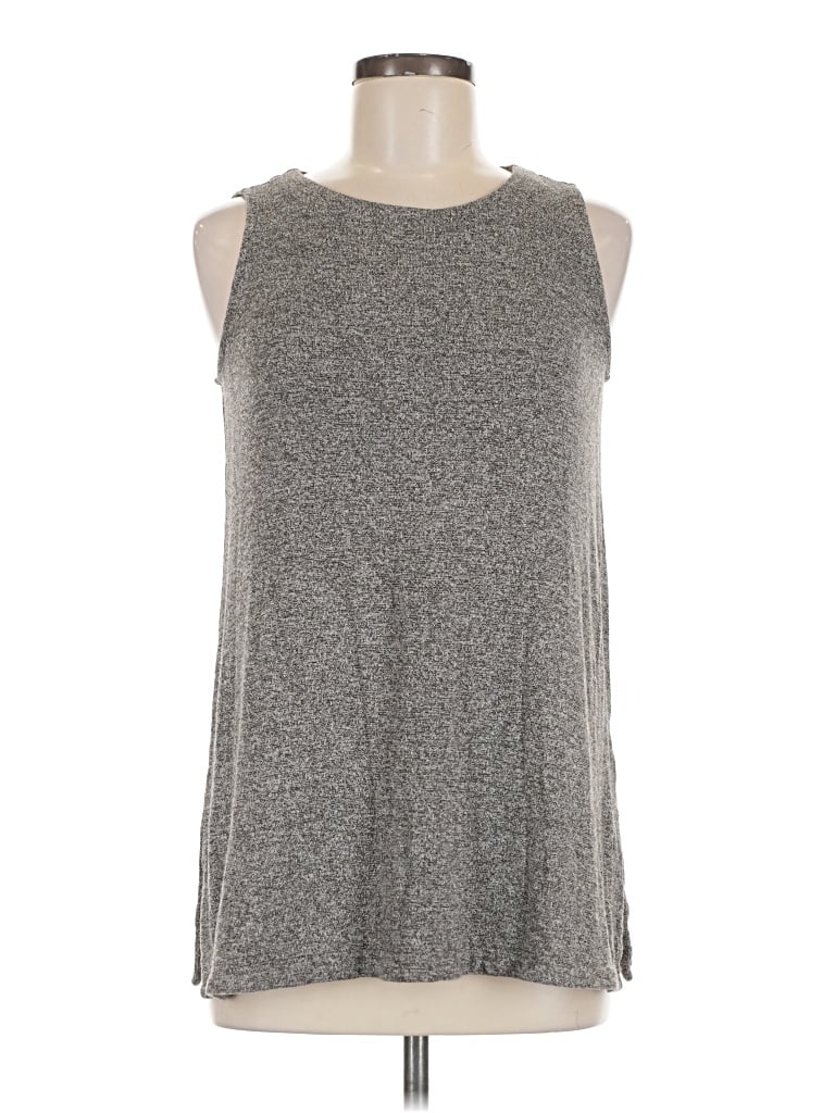 Pre-owned Jjill Sleeveless Top Gray Halter Neckline Tops