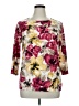 JM Collection Floral Ivory 3/4 Sleeve Blouse Size 0X - photo 1