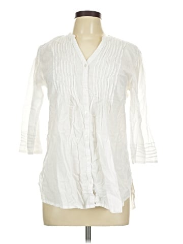 Peppermint Bay 3/4 Sleeve Button-Down Shirt (view 1)