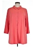 Peter Nygard Solid Orange 3/4 Sleeve Blouse Size L - photo 1