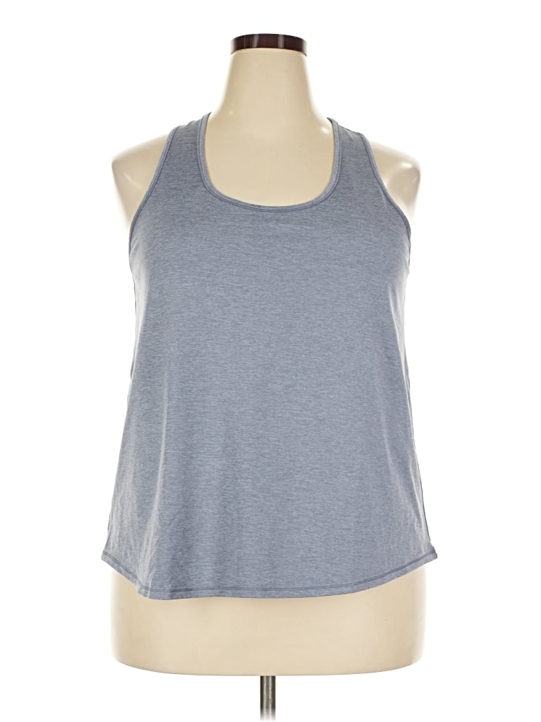Pre-owned Girlfriend Collective Tank Top Gray Halter Neckline Tops