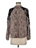 Bold Elements Animal Print Brown Long Sleeve Blouse Size S - photo 1