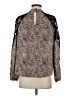 Bold Elements Animal Print Brown Long Sleeve Blouse Size S - photo 2