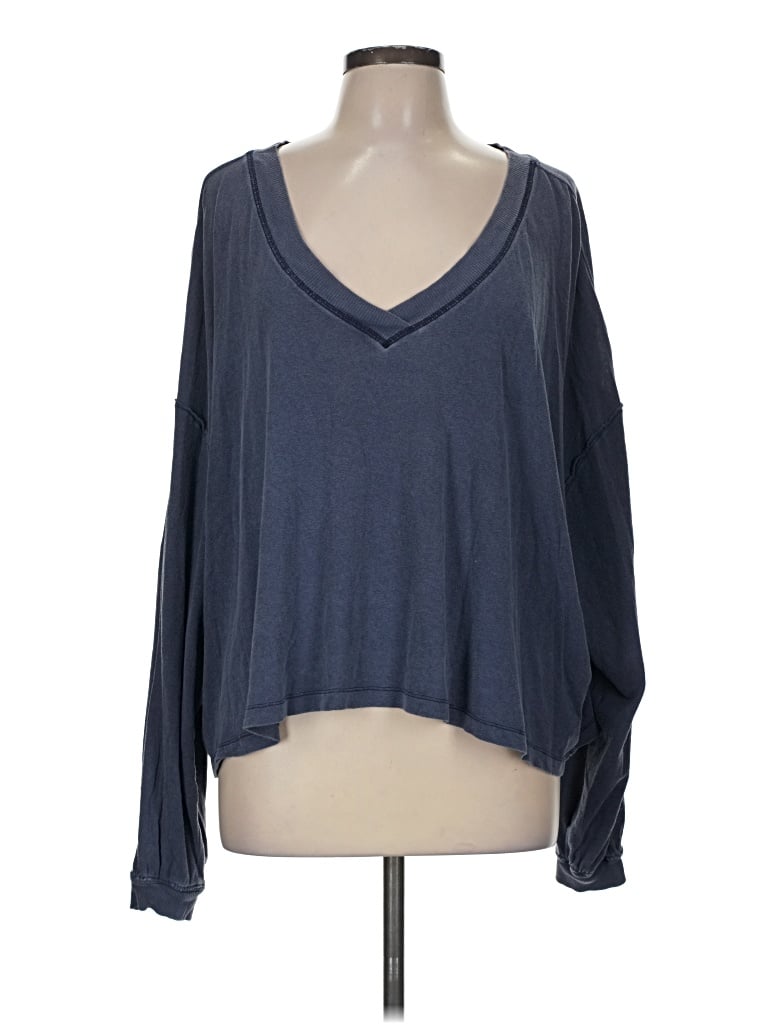 Pre-owned We The Free Pullover Sweater In Blue