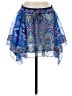 Zara 100% Polyester Paisley Blue Casual Skirt Size XS - photo 1