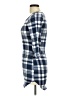 Shasa Plaid Blue Casual Dress Size M - photo 5