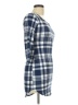 Shasa Plaid Blue Casual Dress Size M - photo 4