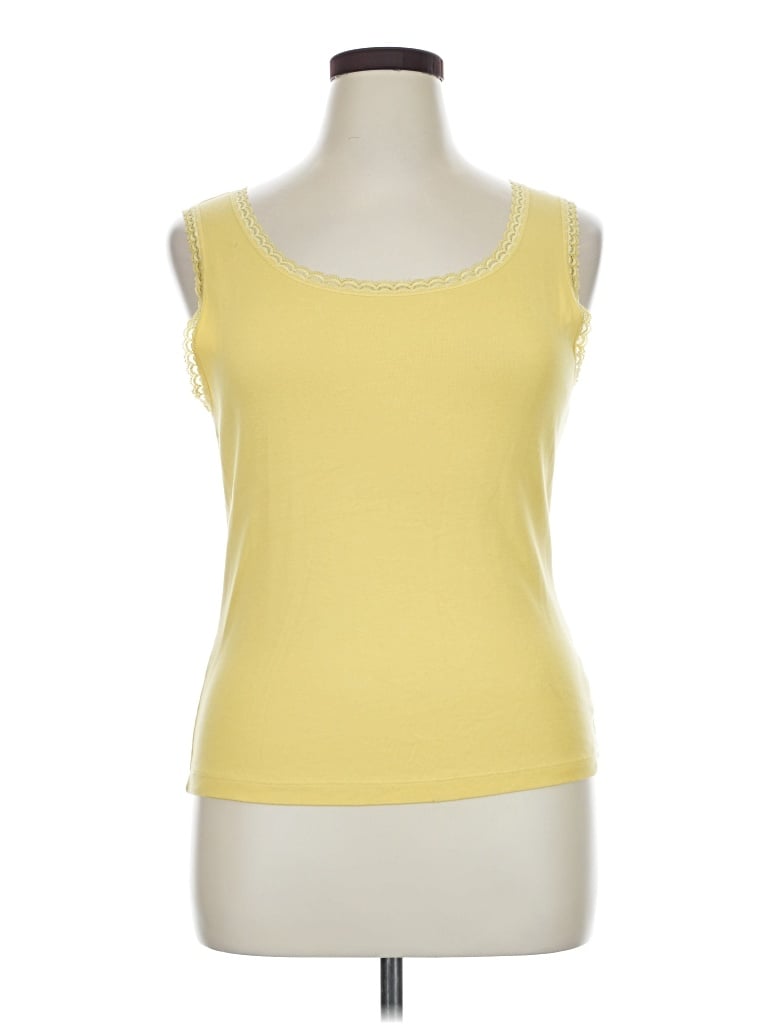 Pre-owned Jm Collection Tank Top Yellow Sweetheart Neckline Tops