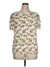 Scarlett Floral White Short Sleeve Blouse Size 1X - photo 1