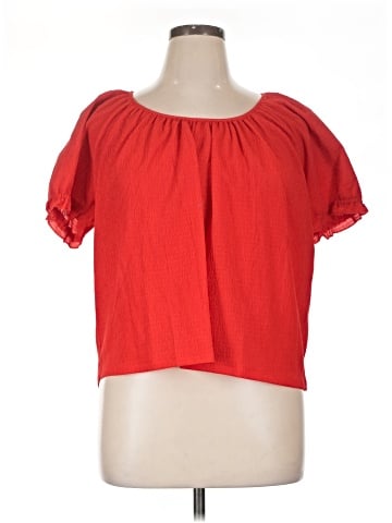 TeXTURE & THREAD Madewell Short Sleeve Blouse (view 1)