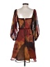 Hutch 100% Polyester Print Brown Cocktail Dress Size 4 - photo 2