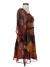 Hutch 100% Polyester Print Brown Cocktail Dress Size 4 - photo 4