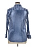 Merona Checkered-gingham Blue Long Sleeve Button-Down Shirt Size XL - photo 2