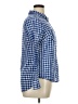 Merona Checkered-gingham Blue Long Sleeve Button-Down Shirt Size XL - photo 4