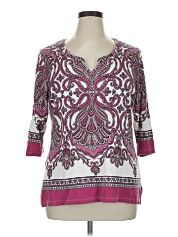 JM Collection 3/4 Sleeve Blouse (view 1)