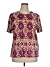 Alfred Dunner 100% Polyester Burgundy Short Sleeve Blouse Size XL - photo 1