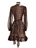 Ganni 100% Polyamide Animal Print Brown Cocktail Dress Size EU 36 / US 6 - photo 2