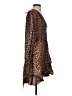 Ganni 100% Polyamide Animal Print Brown Cocktail Dress Size EU 36 / US 6 - photo 4
