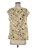 Kasper 100% Polyester Yellow Short Sleeve Blouse Size S - photo 1