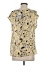 Kasper 100% Polyester Yellow Short Sleeve Blouse Size S - photo 2