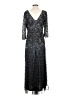 Pisarro Nights 100% Polyester Silver Cocktail Dress Size 4 - photo 2