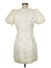 Hutch 100% Polyester Solid Ivory Casual Dress Size M - photo 2
