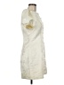 Hutch 100% Polyester Solid Ivory Casual Dress Size M - photo 4