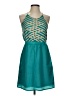 Criss Cross 100% Polyester Argyle Teal Casual Dress Size S - photo 1