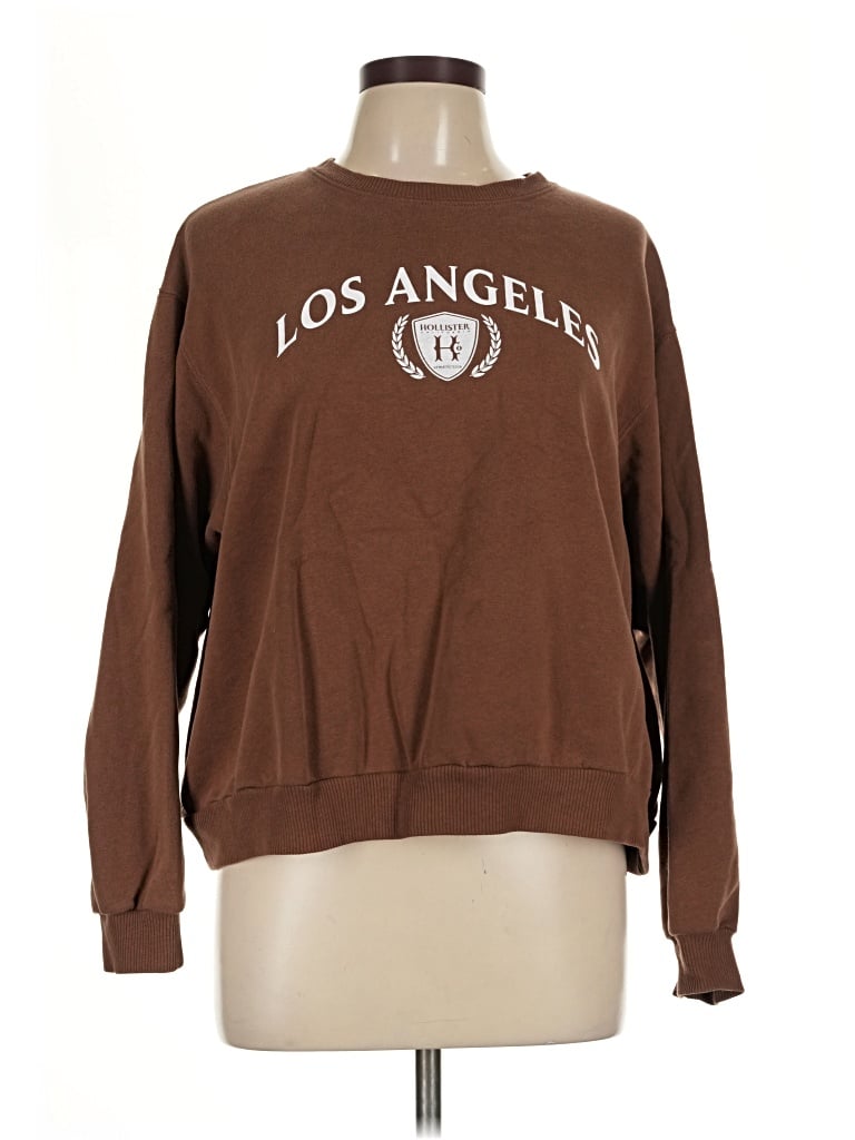 Pre-owned Hollister Sweatshirt In Brown