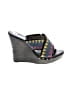 Diane von Furstenberg Gray Wedges Size 9 1/2 - photo 1