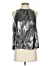 Topshop 100% Polyester Metallic Silver Sleeveless Blouse Size 4 - photo 1