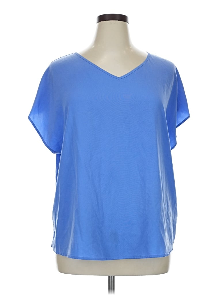 Pre-owned Apt. 9 Short Sleeve Top Blue V-neck Tops