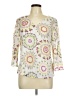 Crosby 100% Polyester Multi Color White 3/4 Sleeve Blouse Size M - photo 1