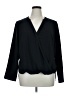 Remade 100% Polyester Black Long Sleeve Blouse Size 1X - photo 1